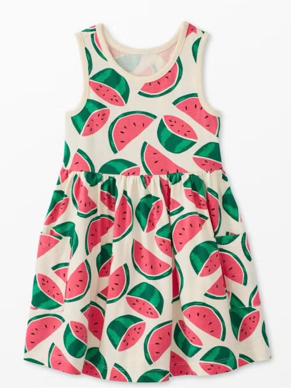 Hanna Andersson Watermelon Print Tank Dress Sz 130cm